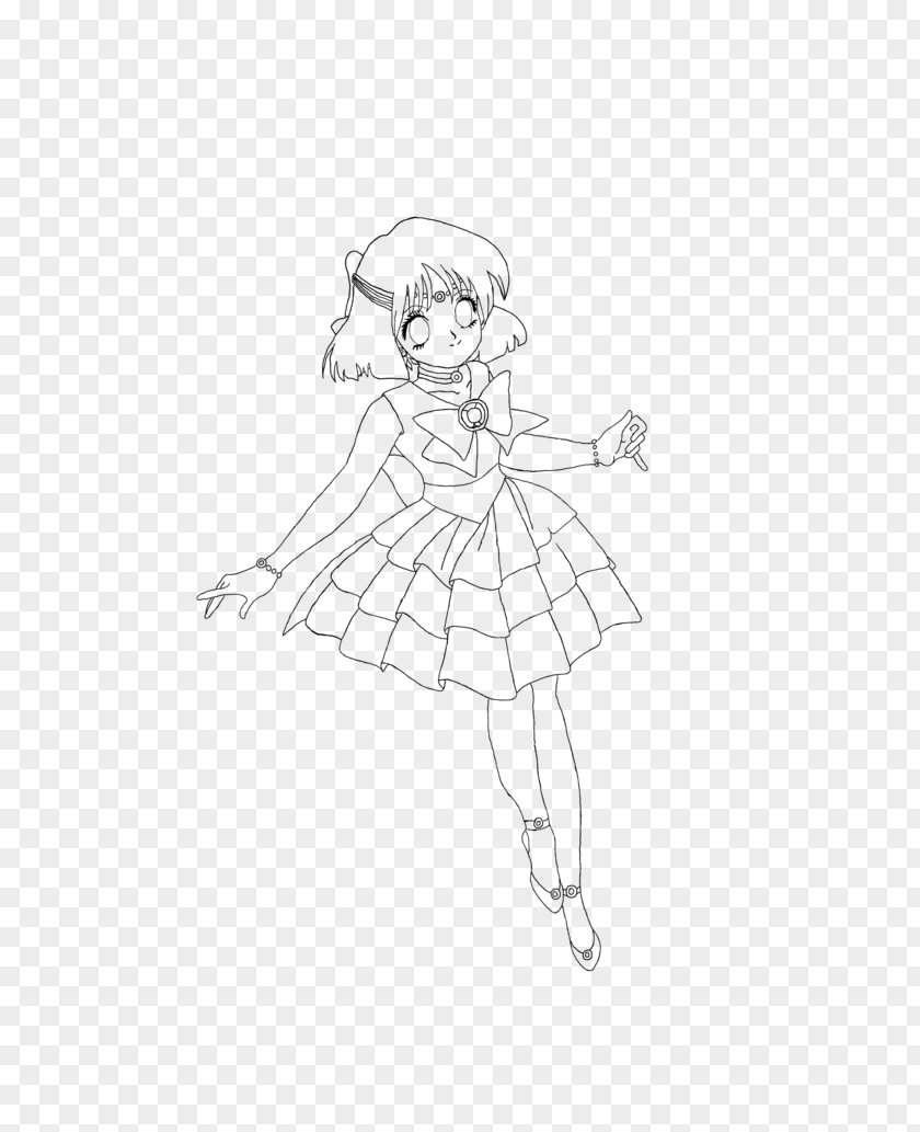 Royal Line Art Drawing Cartoon Sketch PNG