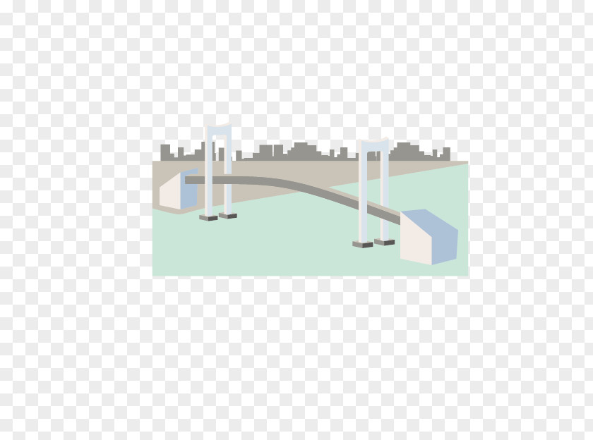 Cartoon Bridge Rainbow Illustration PNG