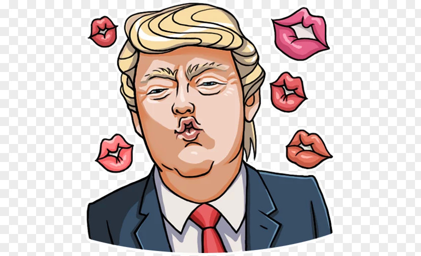 Donald Trump Sticker Telegram Politician Clip Art PNG