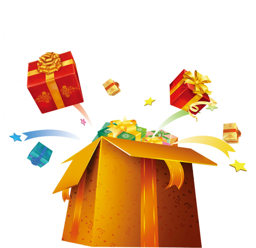 Lucky Draw Gift Box Download PNG