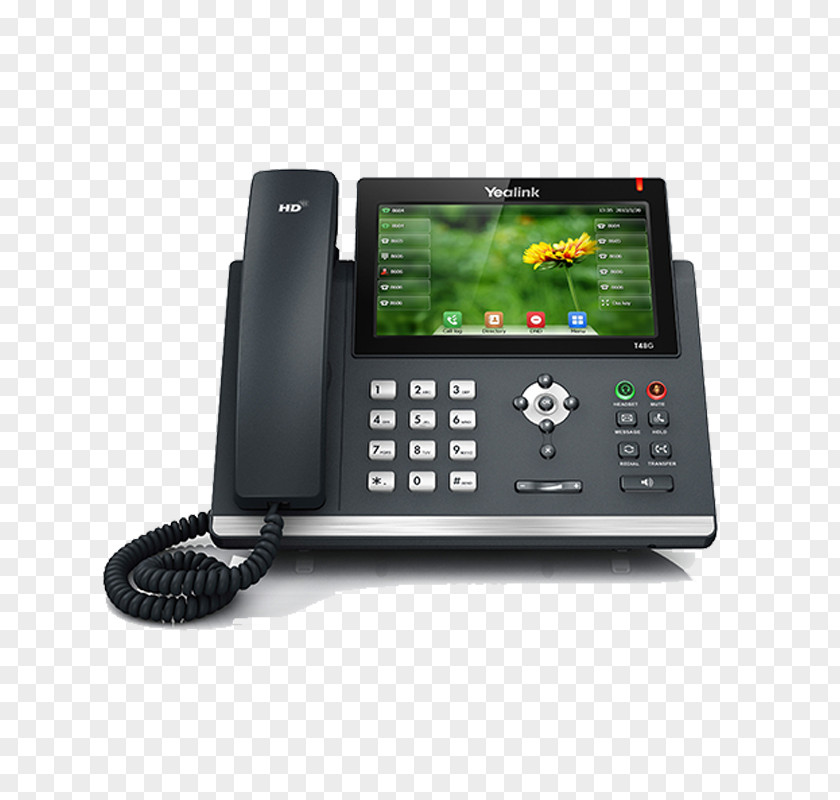 VoIP Phone Yealink SIP-T48G Voice Over IP Session Initiation Protocol Telephone PNG