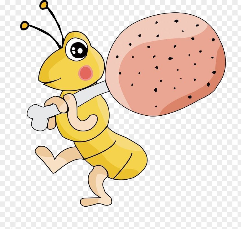 Yellow Ants Cartoon PNG
