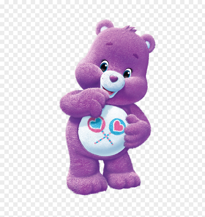 Share Bear Cheer Care Bears Teddy PNG bear, purple character illustration clipart PNG