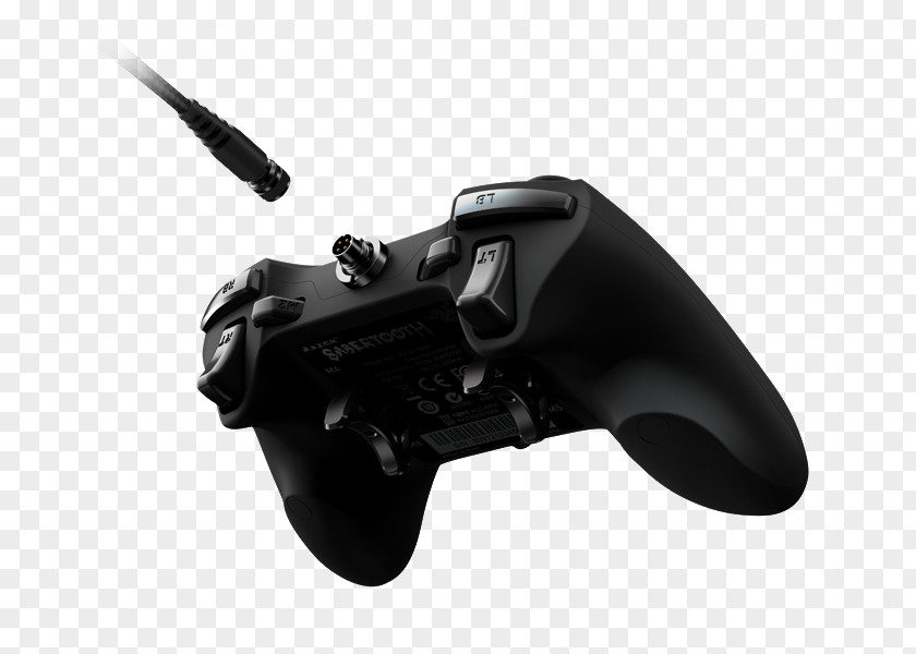 Xbox 360 Controller Razer Sabertooth Elite Black Game Controllers PNG