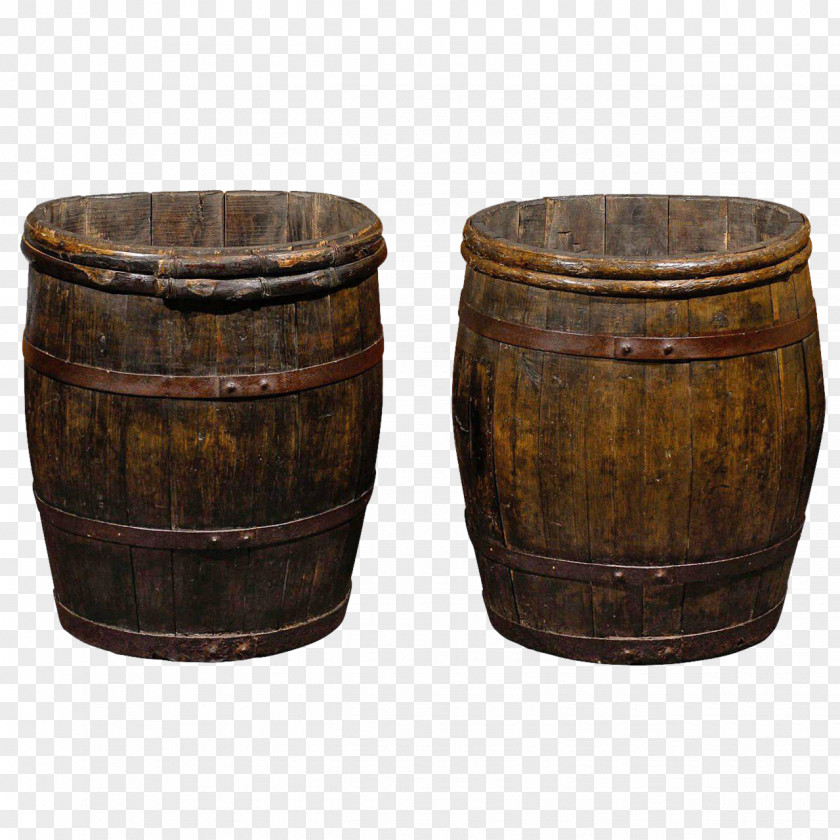 Barrel 19th Century Bucket Whiskey Wine PNG