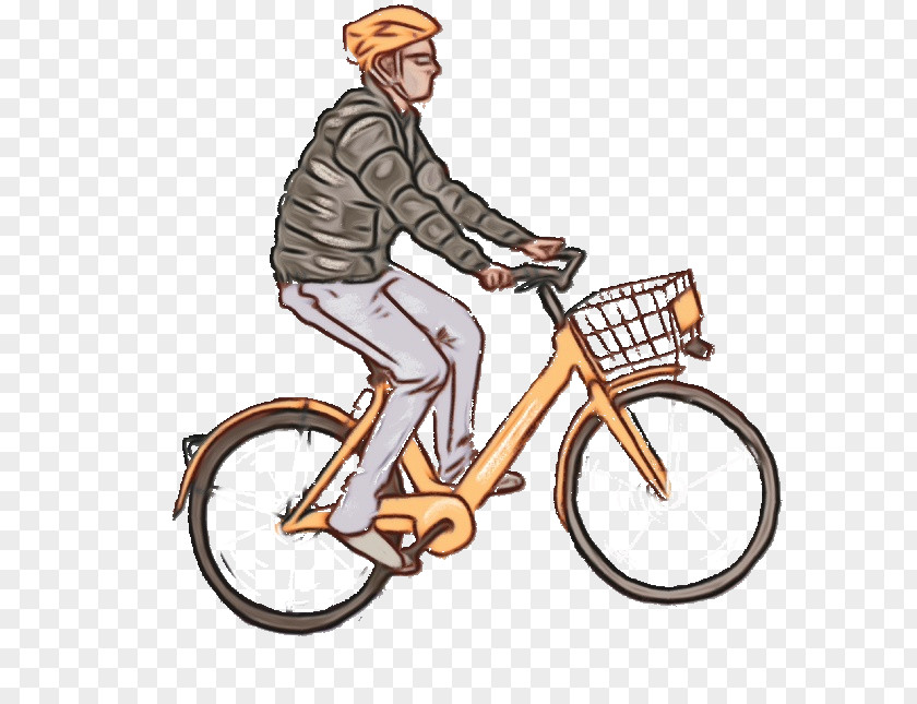 Bicycle Handlebar Rim Watercolor Background Frame PNG