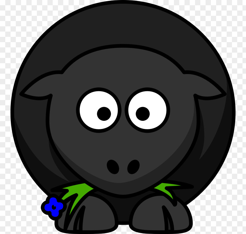 Cartoon Black Sheep Clip Art PNG