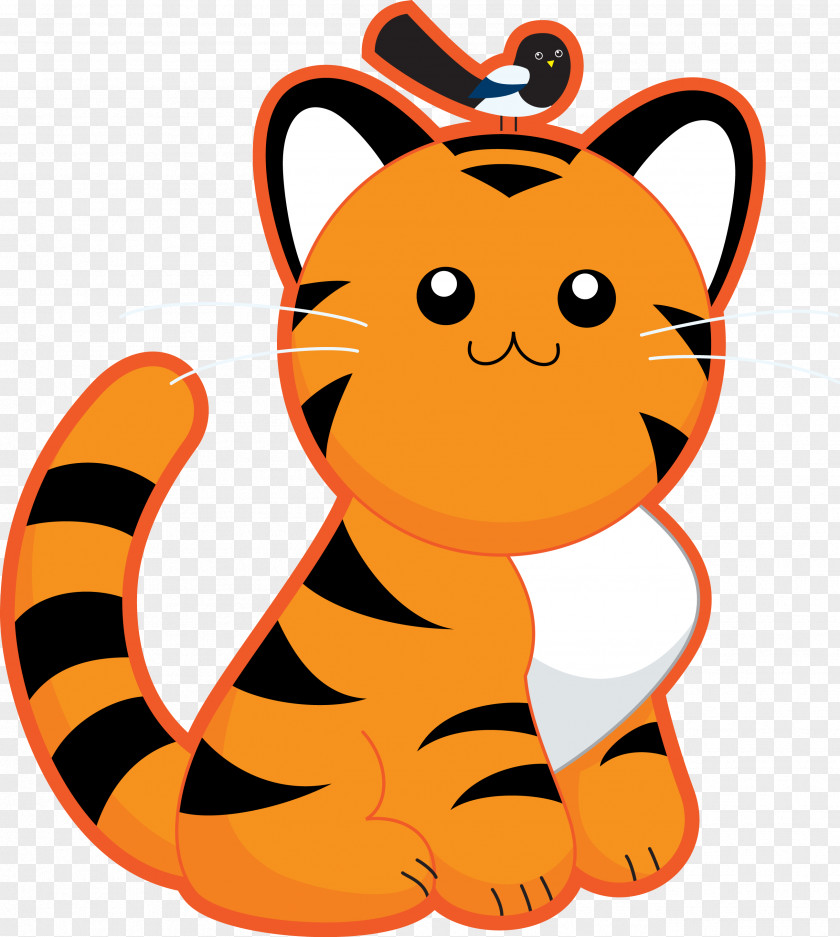 Kawaii Tiger Cat Kavaii Whiskers Animal PNG