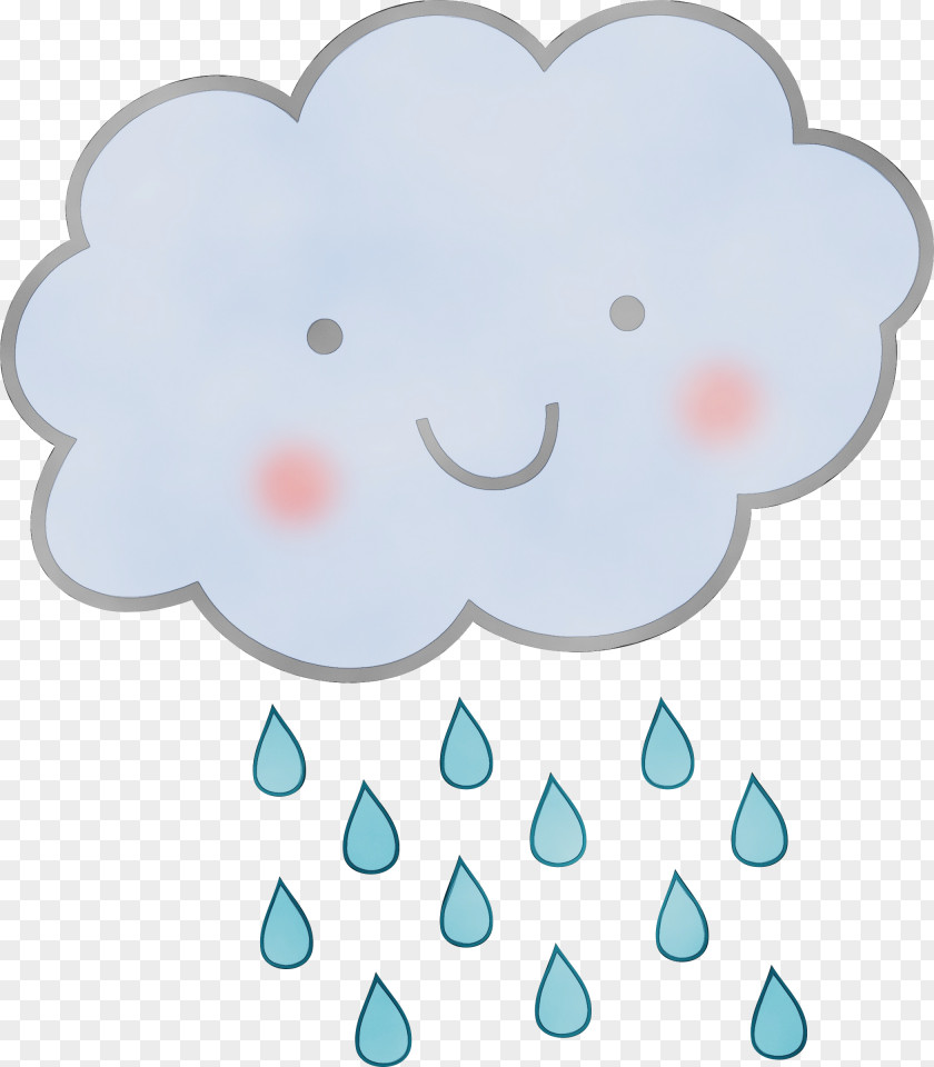 Smile Heart Rain Cloud PNG