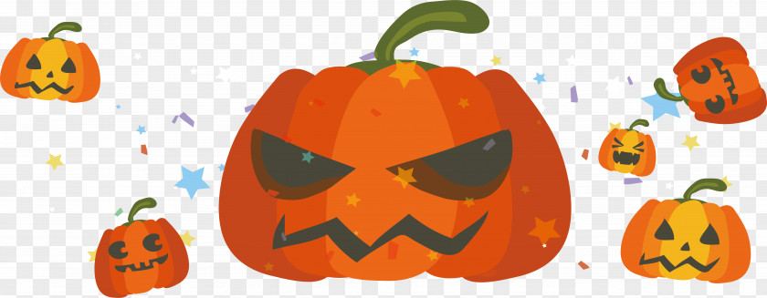 Star Shaped Pumpkin Head Banner Calabaza Computer File PNG