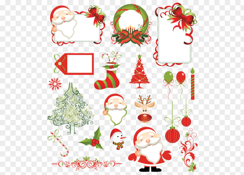 Creative Christmas Tree Santa Claus Pattern PNG