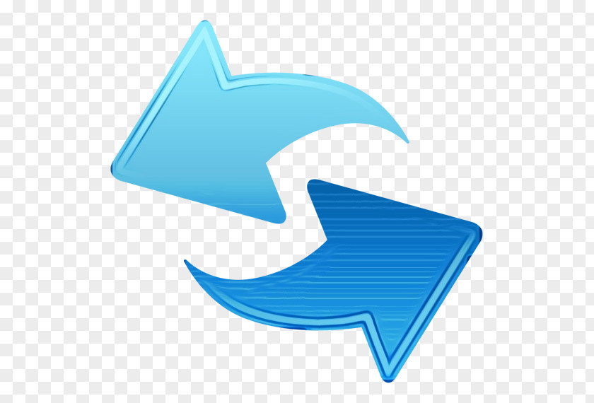 Electric Blue Logo Ink Arrow PNG