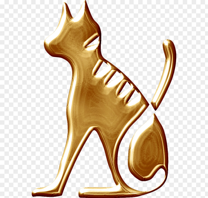 Golden Cat Sculpture Egypt Whiskers Clip Art PNG