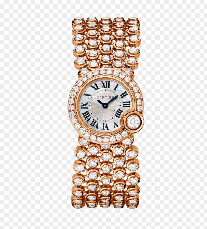 Mechanical Female Form Gold Cartier Watch Watches Jewellery Brilliant Swiss Made Diamond PNG