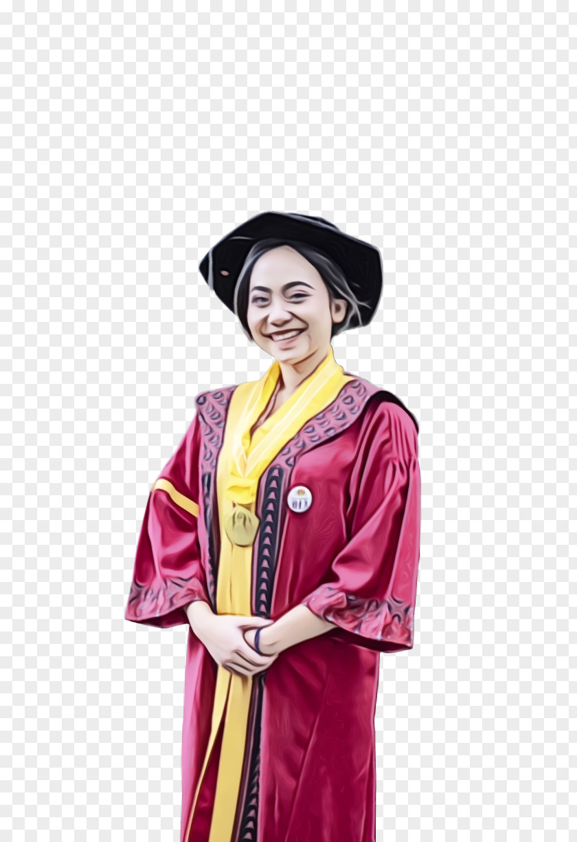 Robe Graduation Ceremony Doctor Of Philosophy Academician Purple PNG