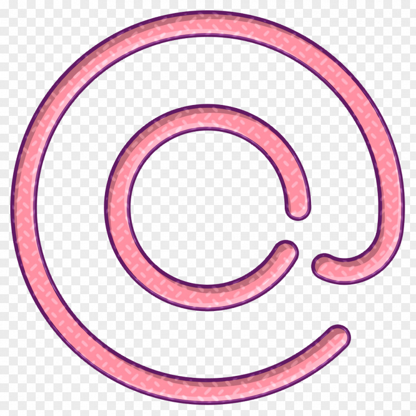Symbol Pink At Icon Web Navigation Line Craft Shapes PNG