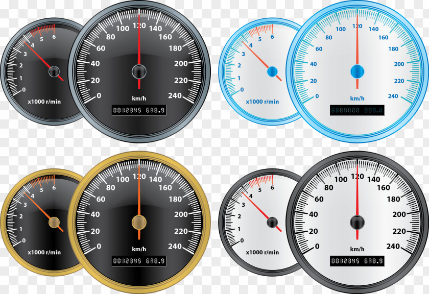 Vector Speedometer Car Tachometer Icon PNG