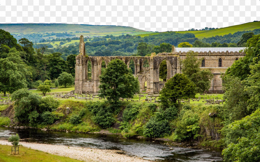 Bolton Abbey England A Embsay Wallpaper PNG