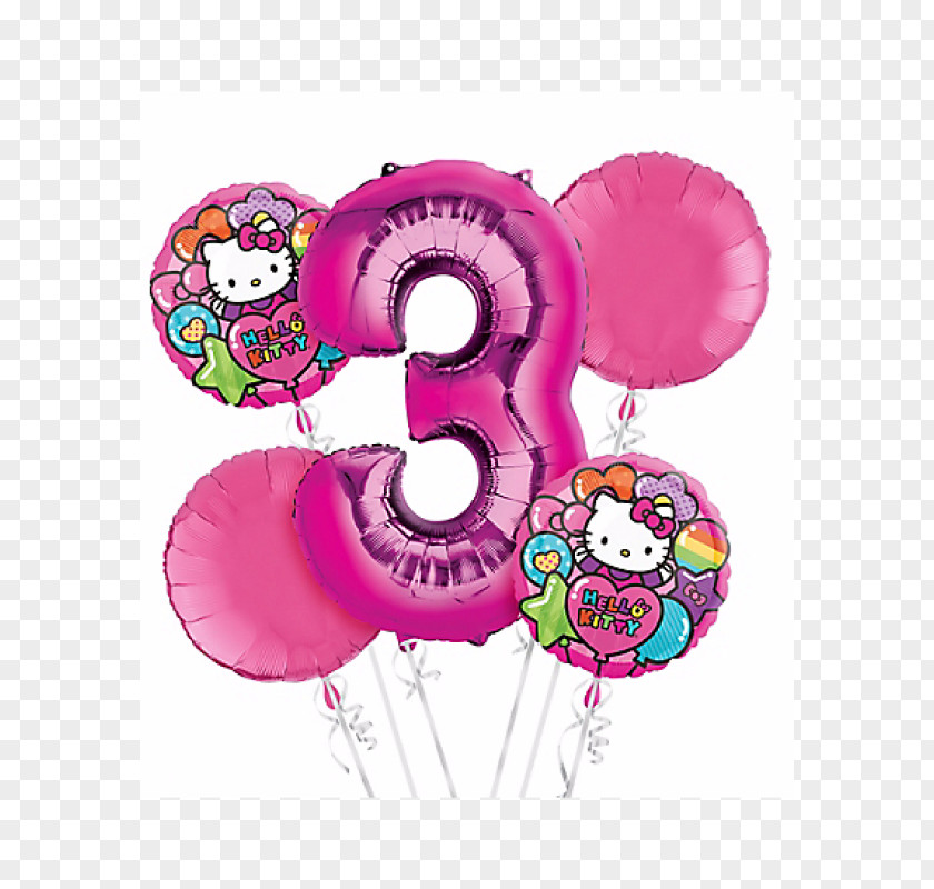 Minnie Mouse Hello Kitty Birthday Balloon Party PNG