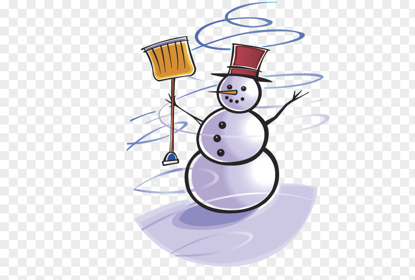 Red Hat Wearing Snowman Clip Art PNG