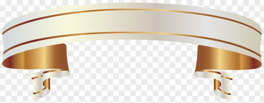 White And Gold Banner Clipart Picture Ribbon Clip Art PNG