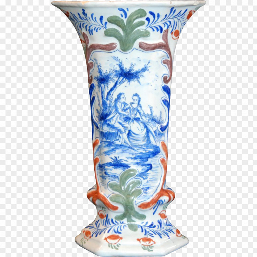 Beaker Ceramic Porcelain Vase Blue And White Pottery Artifact PNG