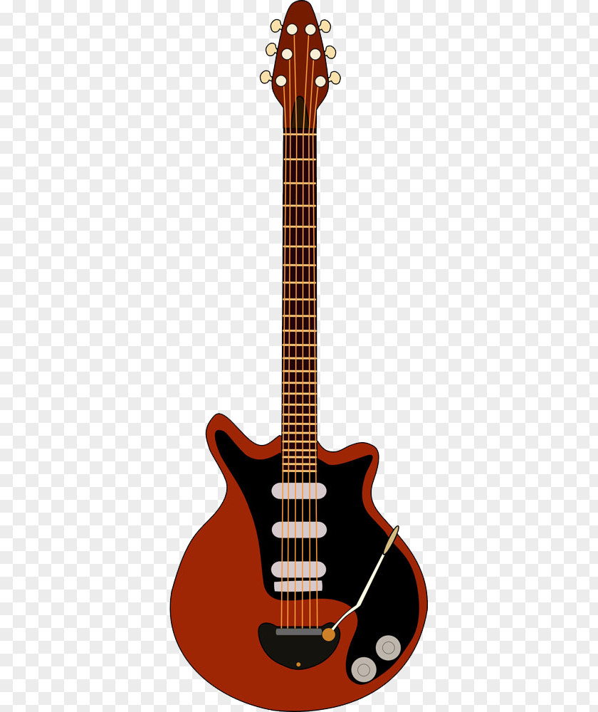 Cartoon Electric Guitar Brian Mays Red Special Guitar: The Story Of Home-Made That Rocked World Clip Art PNG