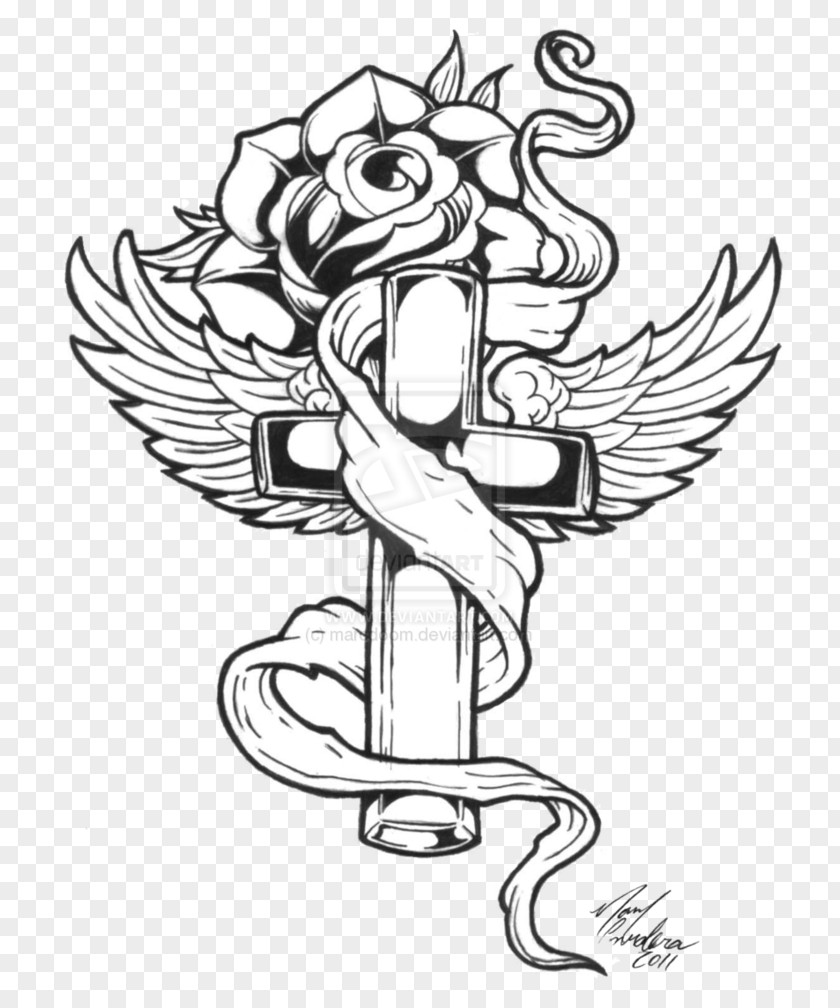 Cross Tattoo Old School (tattoo) Memorial Drawing PNG