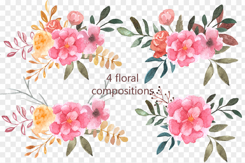 Watercolour Floral Flower Design Floristry Art PNG