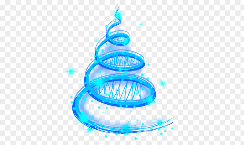 Blue Christmas Tree Light PNG