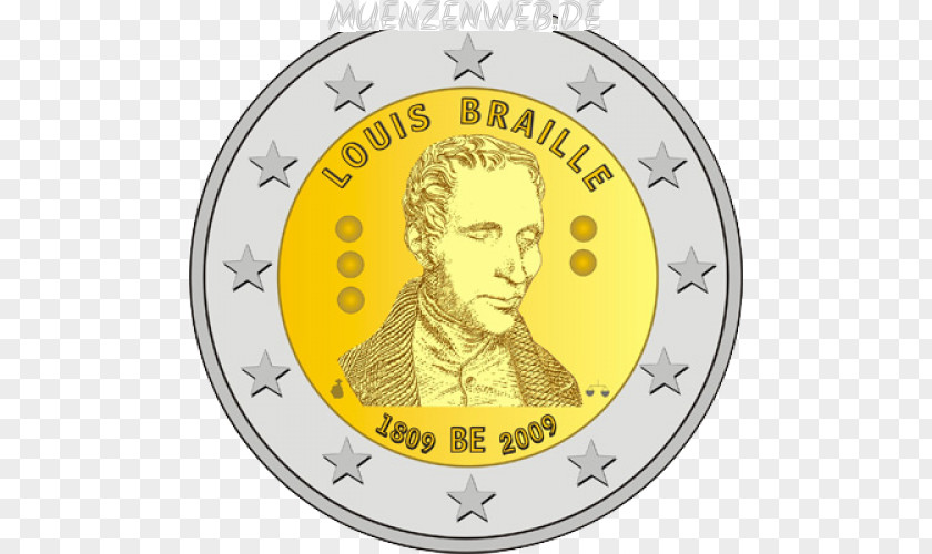 Coin Belgium 2 Euro Commemorative Coins PNG