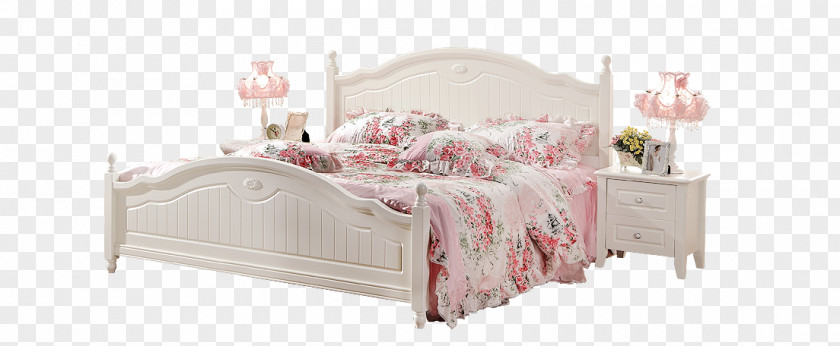 Pink Bed Image Frame PNG