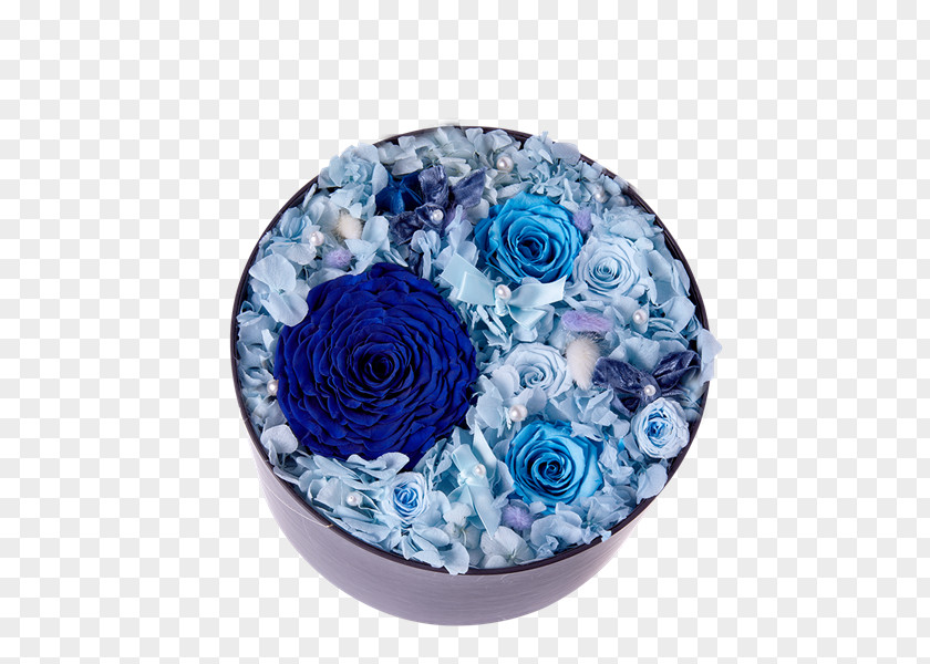 Small Fresh Blue Flower Box Rose Cut Flowers PNG