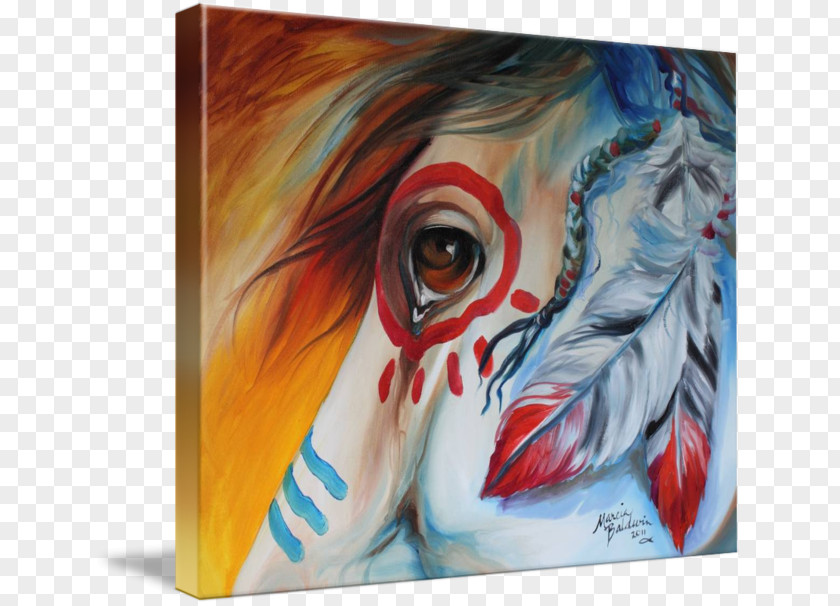 War Horse American Indian Wars Pony Painting Oil Paint PNG