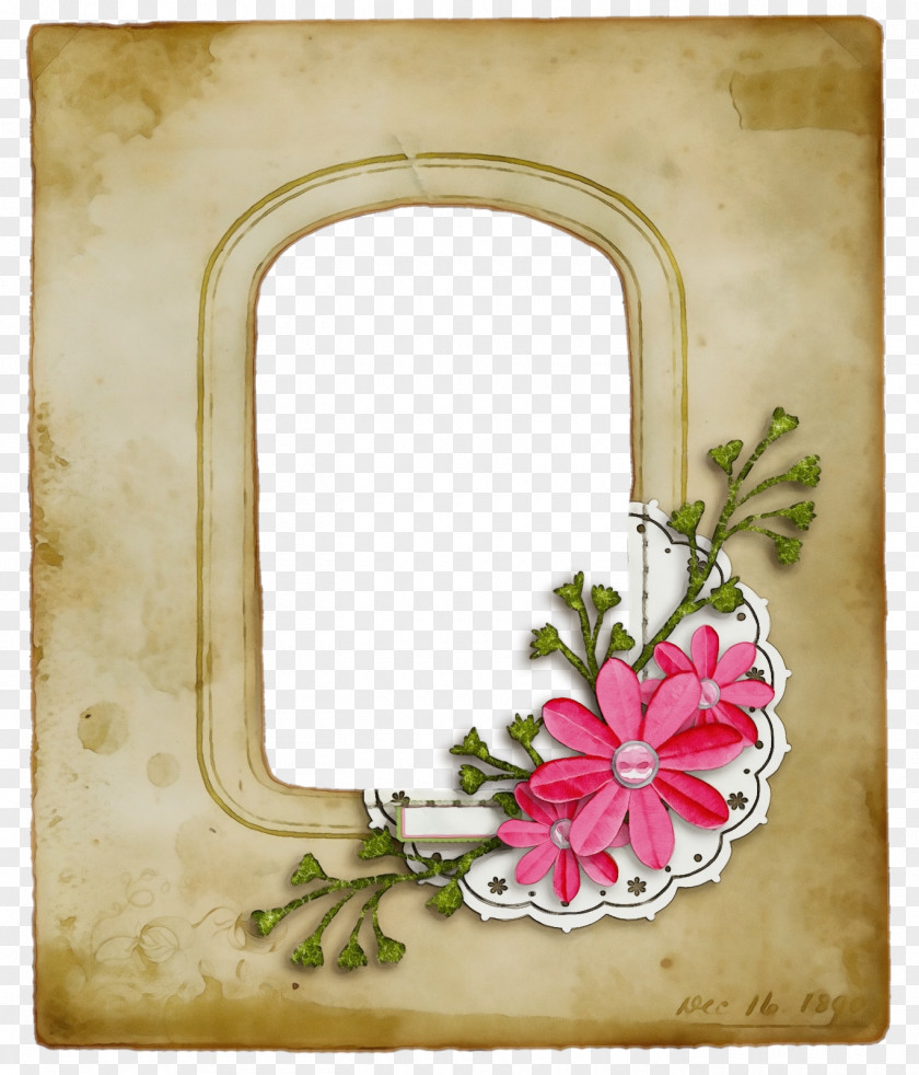Geranium Rectangle Picture Frame PNG