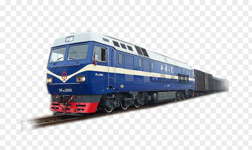 Logistics Banner Creatives Train Rail Transport Electric Locomotive PNG