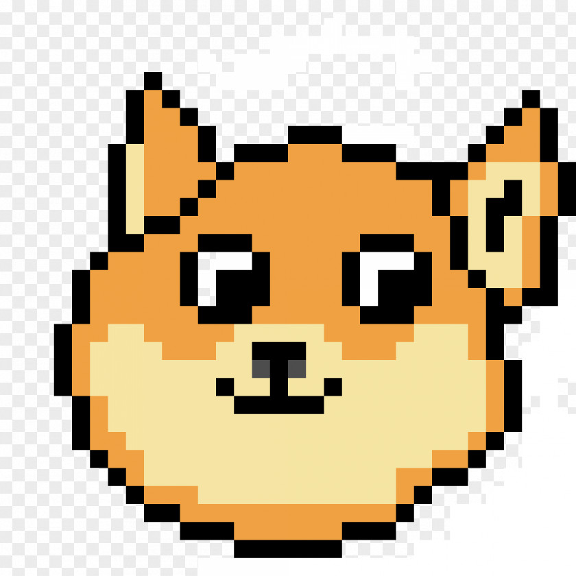 Minecraft Pixel Art Doge Bead PNG