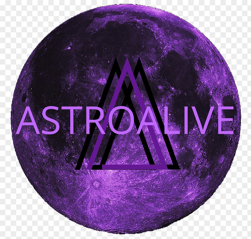Aries Birthstone Purple Sphere Full Moon Font PNG
