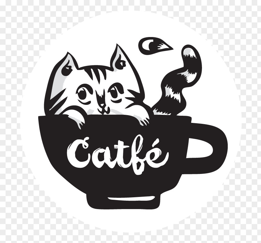 Creative Cat Logo Café Whiskers Cafe Catfe PNG