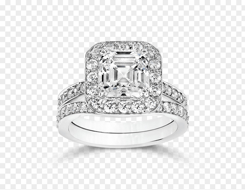 Cubic Zirconia Bridal Sets Wedding Ring Silver Platinum Jewellery PNG