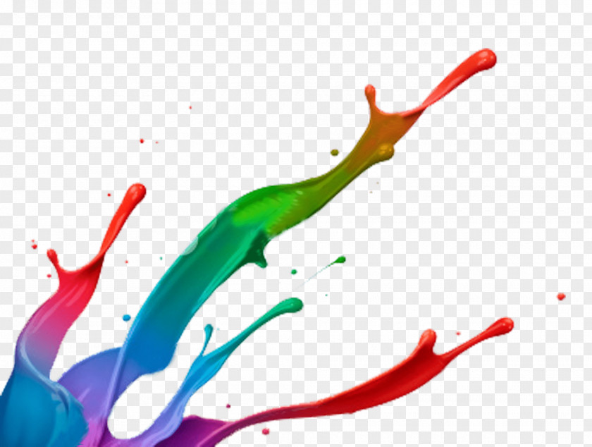 Paint Splatter Footer PNG Footer, multicolored paints illustration clipart PNG