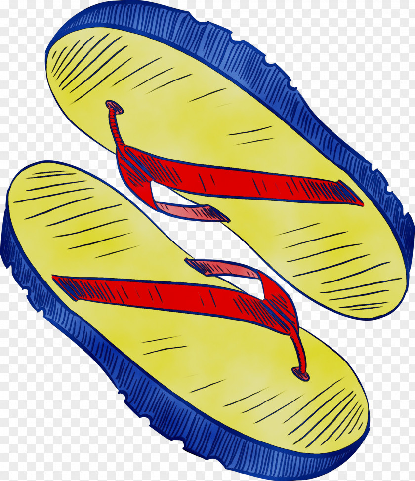 Shoe Yellow Running Flip-flops Walking PNG