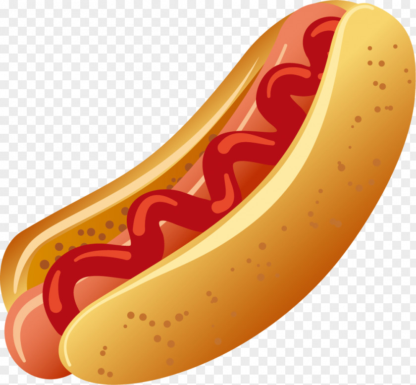 Cartoon Gourmet Hot Dog Sausage Junk Food Illustration PNG