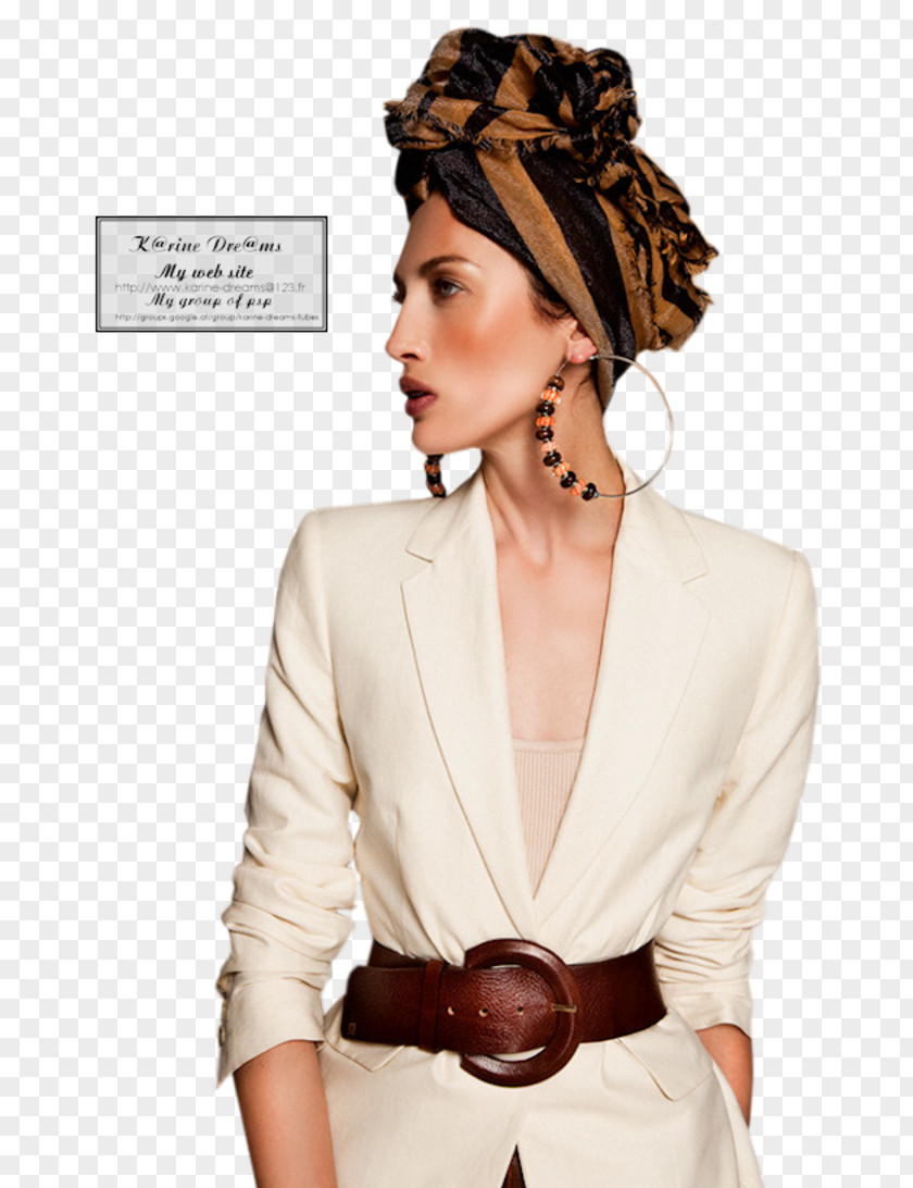 Elegant Woman Headpiece Fashion Turban PNG