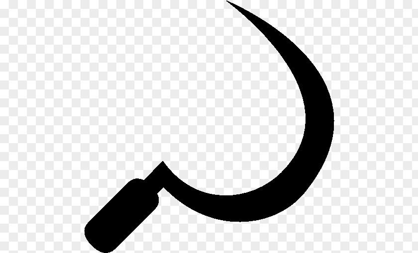 Blackandwhite Button Sickle Line PNG