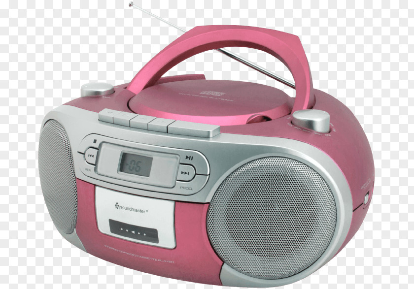 Boombox Cd Recorder CD Player Compact Disc Cassette Soundmaster Radio Scd2000Bl PNG