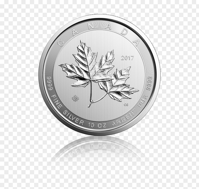 Canada Canadian Silver Maple Leaf Gold Coin PNG