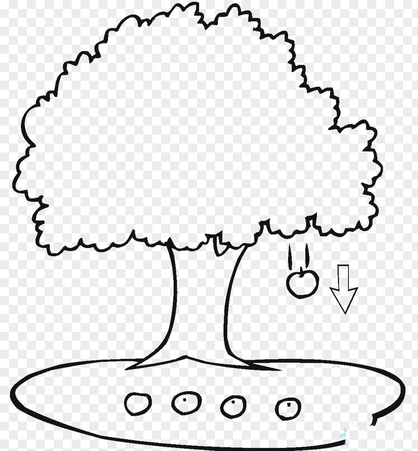 Falling Apple Stick Figure Coloring Book Tree Leaf Branch PNG