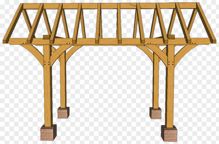 Oak Pergola Patio Garden Structure Buildings Porch PNG