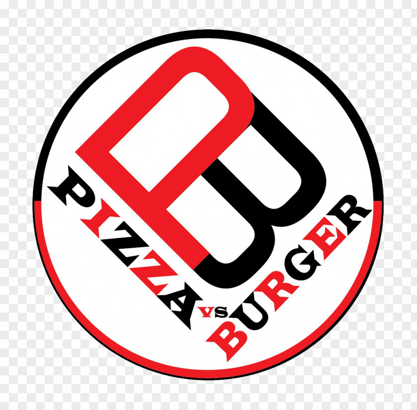 Pizza VS Burger Logo Brand Menu Restaurant PNG